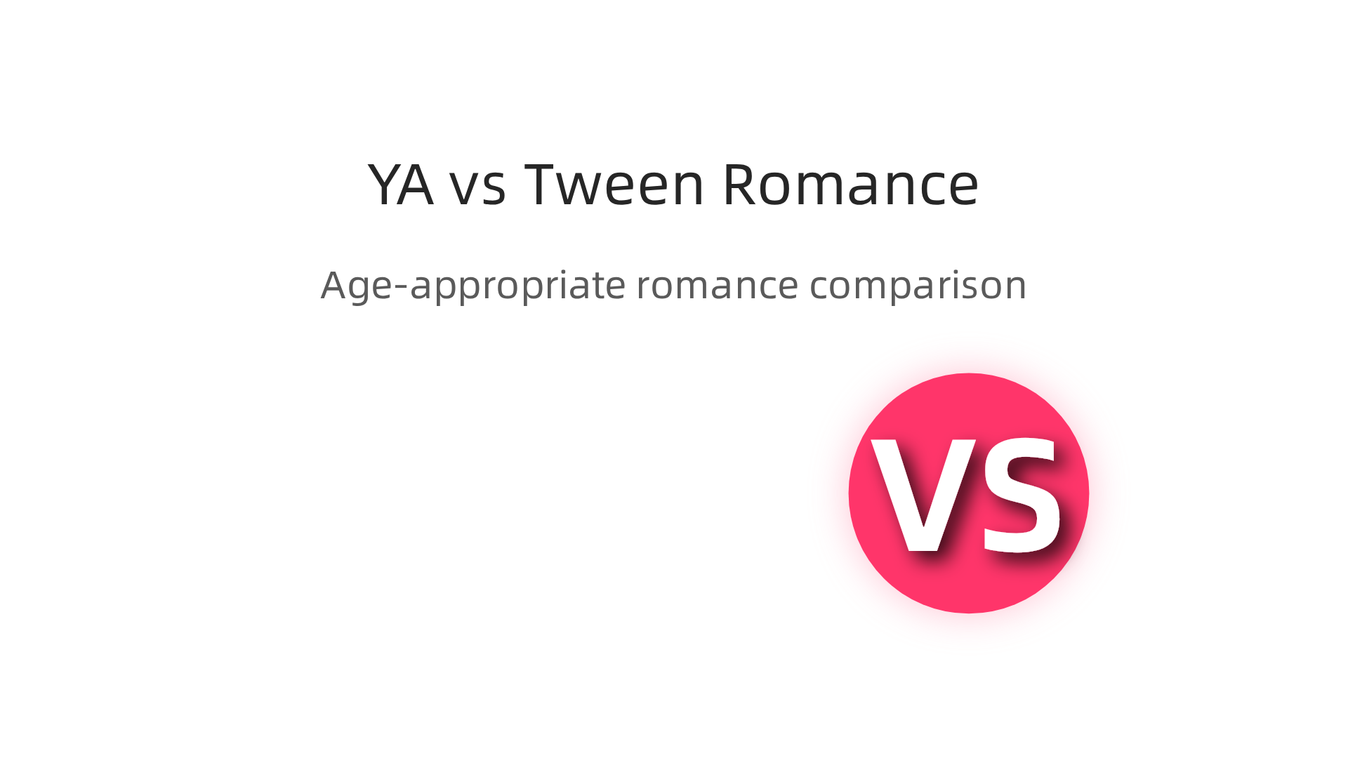 Differentiating between typical Young Adult (YA) romance content for ages 14+ and age-appropriate romance for tweens (12+).