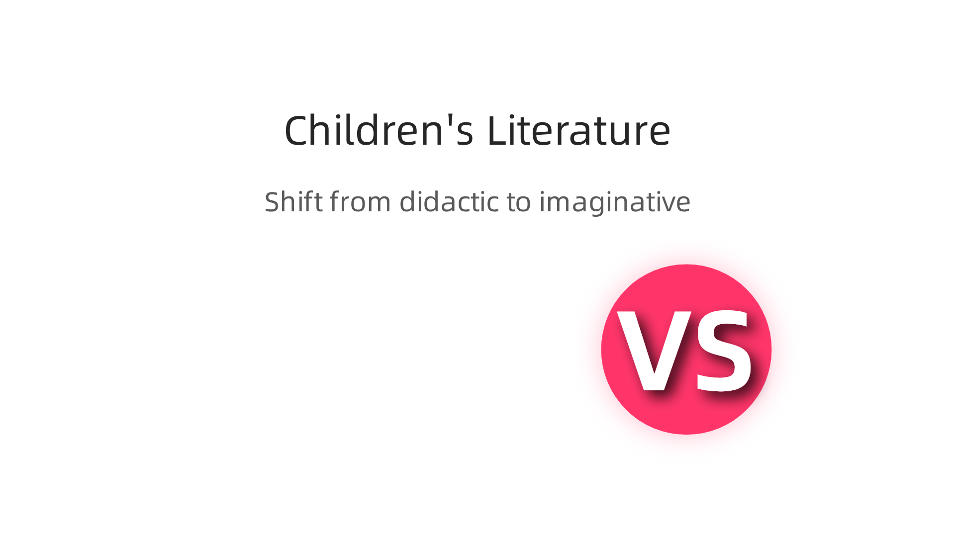 The shift in children's literature from didactic lessons to imaginative storytelling, profoundly influenced by Lewis Carroll.